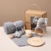 baby shower gifts - gift set with blanket and rattle