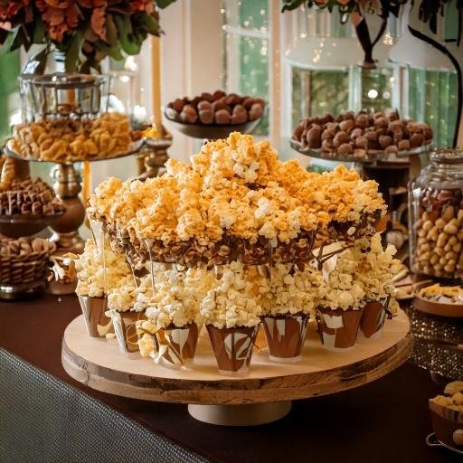 Table of a popcorn bar. 